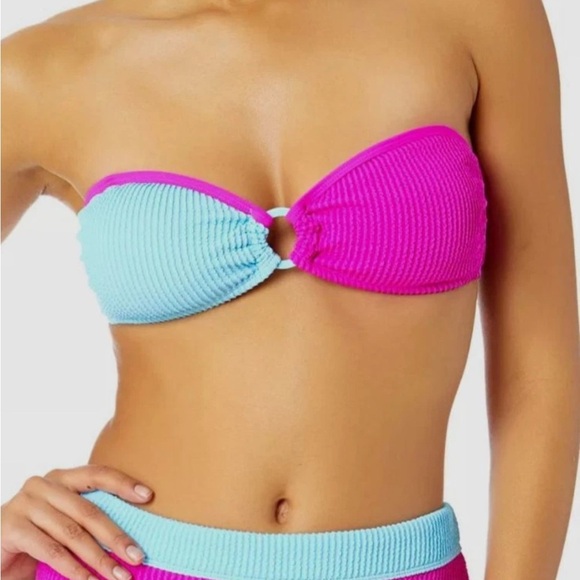 Salt + Cove Pink and Blue Bikini Sporty Color Block - Picture 3 of 8